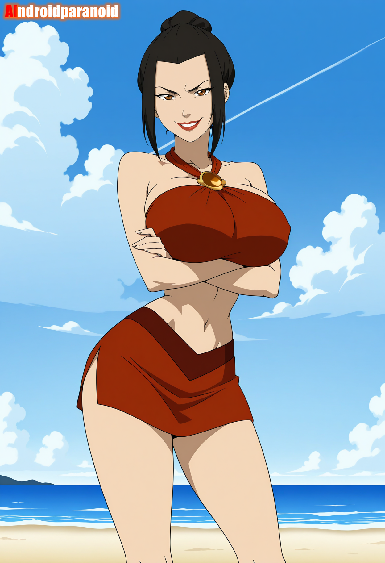 1girls, ai generated, aindroidparanoid, ass, avatar the last airbender, azula, beach, big ass, big breasts, big butt, breasts, busty, cartoon, crossed arms, curvy, cute, fat ass, female, female only, hair, hi res, hips, huge ass, huge breasts, human, large ass, large breasts, legs, narrow waist, slim waist, swimsuit, tagme, thick ass, thick thighs, voluptuous, waist, wide hips