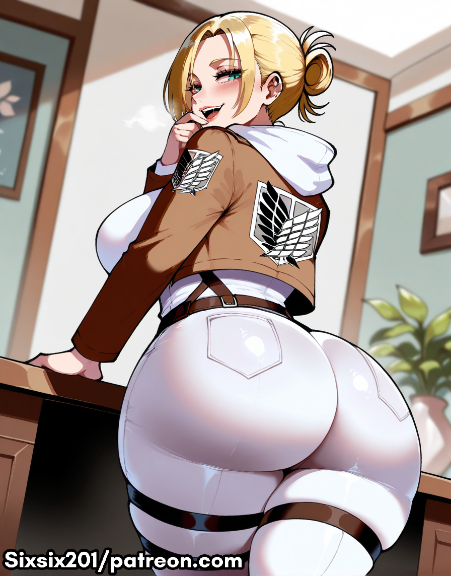 ai generated, annie leonhardt, ass, attack on titan, clothing, female, female only, sixsix201