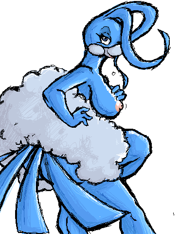 altaria anthro breasts color female female_only mutabouru nintendo nipples nude pokemon side_view sketch solo year_request