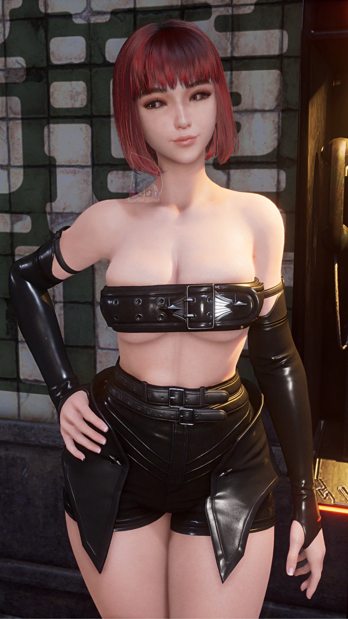  spartan gamer, 1girls, 3d, andro-eidos, belt bra, big ass, big breasts, big thighs, breasts, curvaceous, curvy, curvy figure, cyborg, eve (stellar blade), female, female only, gynoid, hips, hourglass figure, humanoid, large ass, legs, light skin, light-skinned female, mature, mature female, red hair, shift up, slim waist, stellar blade, the spartan gamer, thick, thick hips, thick legs, thick thighs, thighs, voluptuous, waist, wide hips