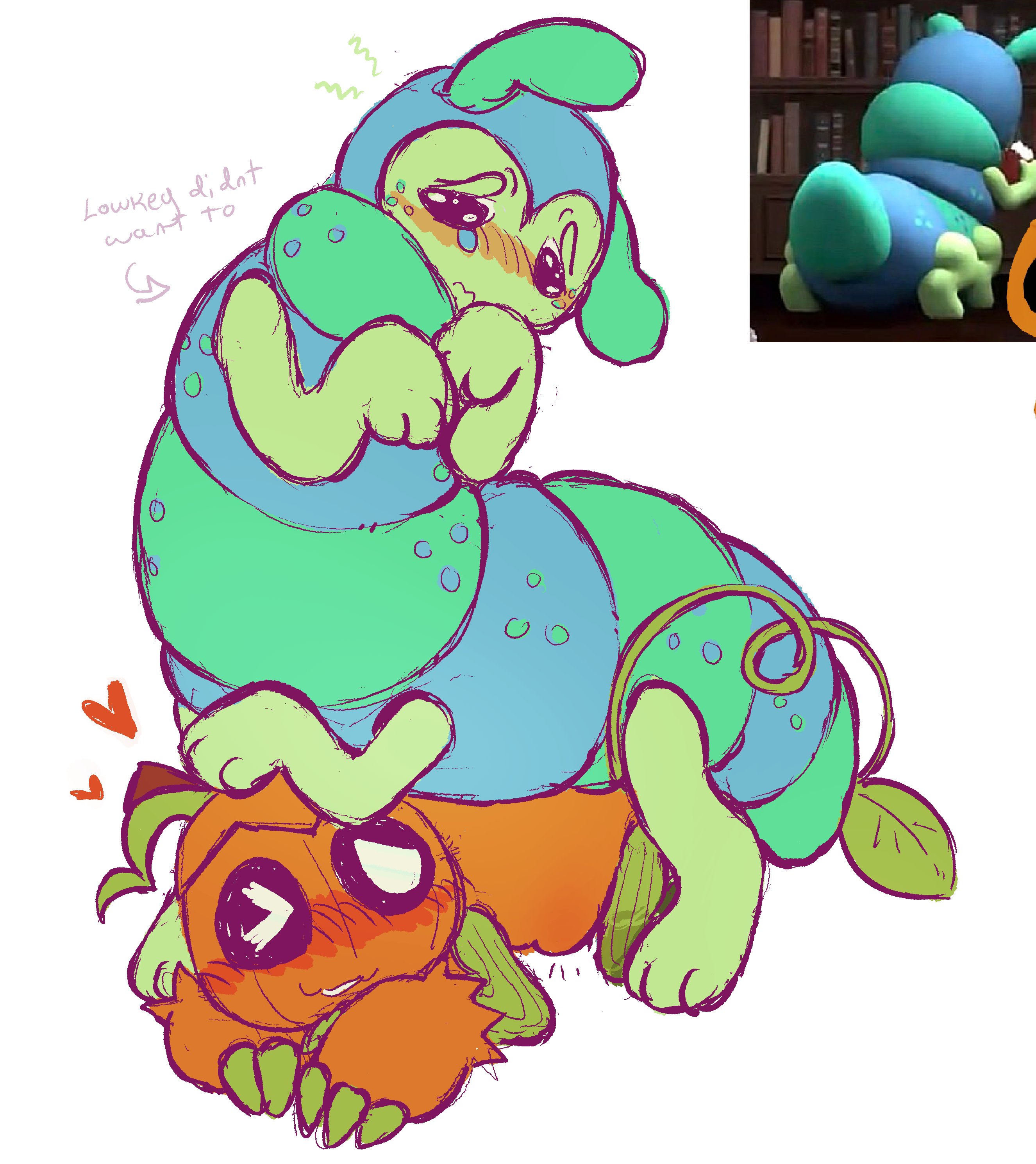 2boys, adult on cub, adult on young, age difference, animate inanimate, antennae, antennae (anatomy), anthro, anthro male, bigger penetrating, bigger penetrating smaller, black sclera, blue body, blush, caterpillar, claw fingers, claws, crying, cub, cub male, dandy's world, dandys world, dark sclera, deadtoons, digital media (artwork), duo, for a head, frown, frowning, gay, gay sex, gourdy (dandy's world), green arms, green claws, green face, green legs, heart, interspecies, jpeg, kannibalkrowe, larger penetrating, larger penetrating smaller, m/m, male, male anthro, male cub, male on male, male only, male/male, nervous, no human, no humans, no-human, non-human, non-human only, object head, older penetrating, older penetrating younger, one eye closed, one eye open, orange body, paws, penetration, plain background, plant humanoid, pumpkin, pumpkin head, reference image, semi-feral, sex, simple background, size difference, smaller penetrated, smile, smiling, squirm (dandy's world), stem, submissive top, tail, tear, tearing up, tears, teary eyes, video games, vine tail, white background, young, young male, younger penetrated