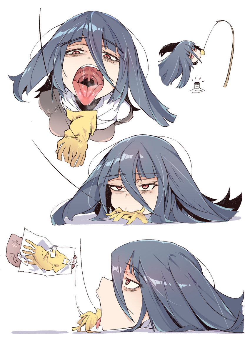 1girls cock_hungry creative_censorship deepthroat detachable_head eating female fishing_rod karasu_chan1204 open_mouth oral penis squid tagme throat tongue_out yamada_tae zombie zombie_girl zombie_land_saga