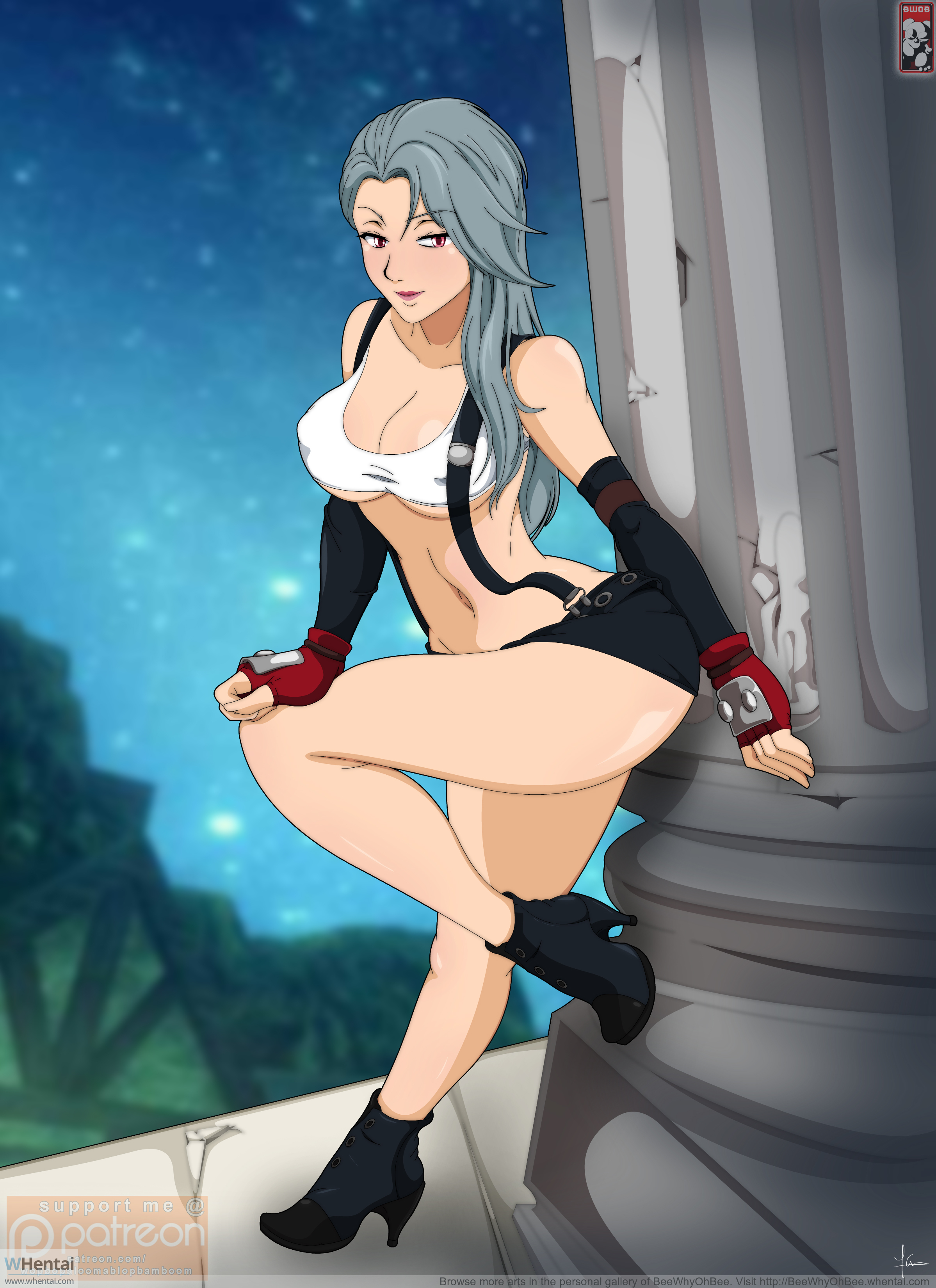 1girls, atlus, bwob, cosplay, female, final fantasy, final fantasy vii, persona, persona 5, sae niijima, tagme, tifa lockhart, tifa lockhart (cosplay)