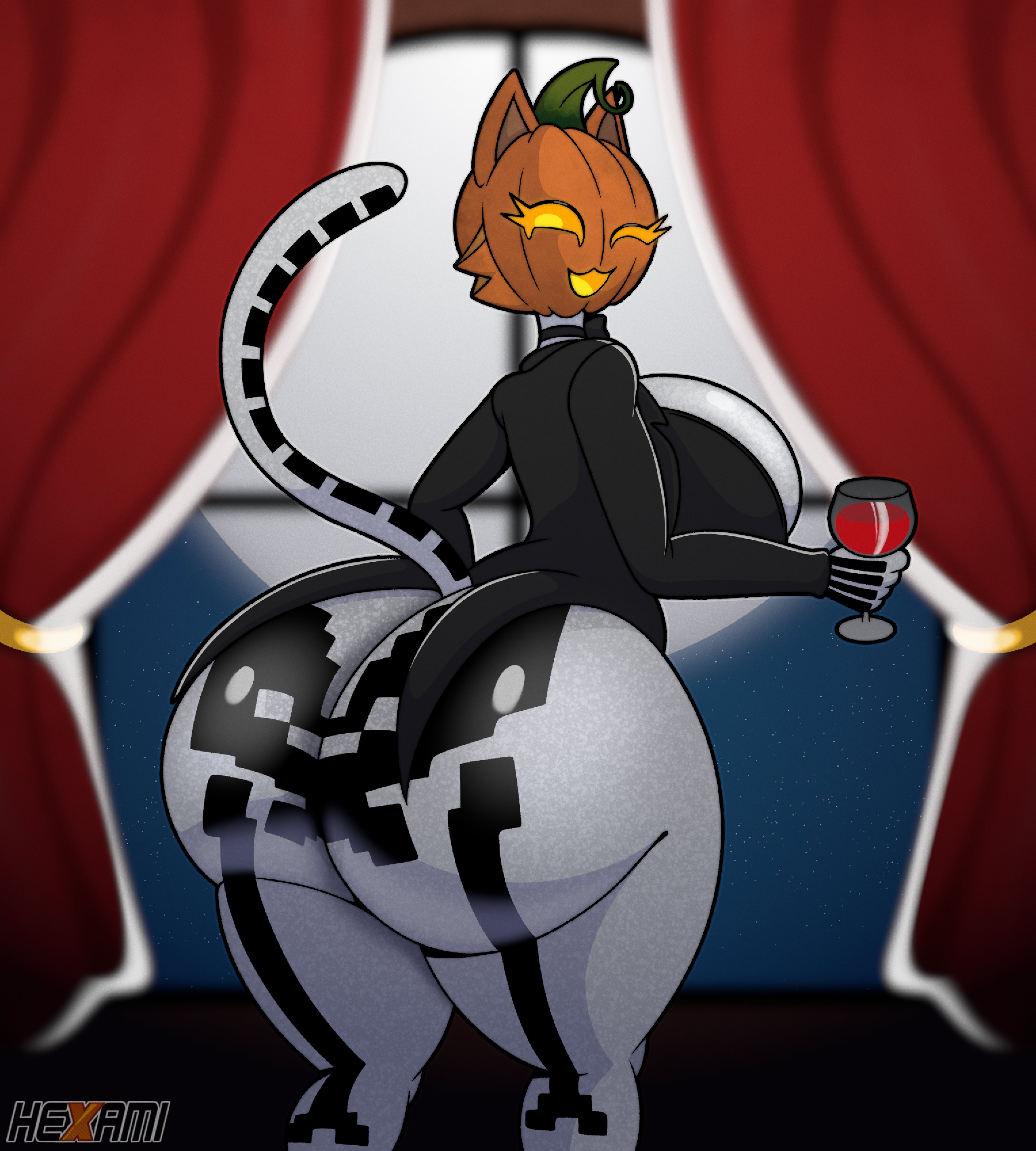 1girls, anthro, ass, big ass, big breasts, big thighs, breasts, bubble ass, bubble butt, cat ears, cat girl, cat tail, catgirl, female, female focus, female only, fortnite, fortnitemares, gigantic ass, gigantic breasts, gigantic thighs, halloween, hexami, huge ass, huge breasts, huge thighs, hyper, hyper ass, hyper breasts, hyper thighs, looking at viewer, pumpkin, pumpkin head, spice (fortnite), thick thighs, thighs, voluptuous, voluptuous female