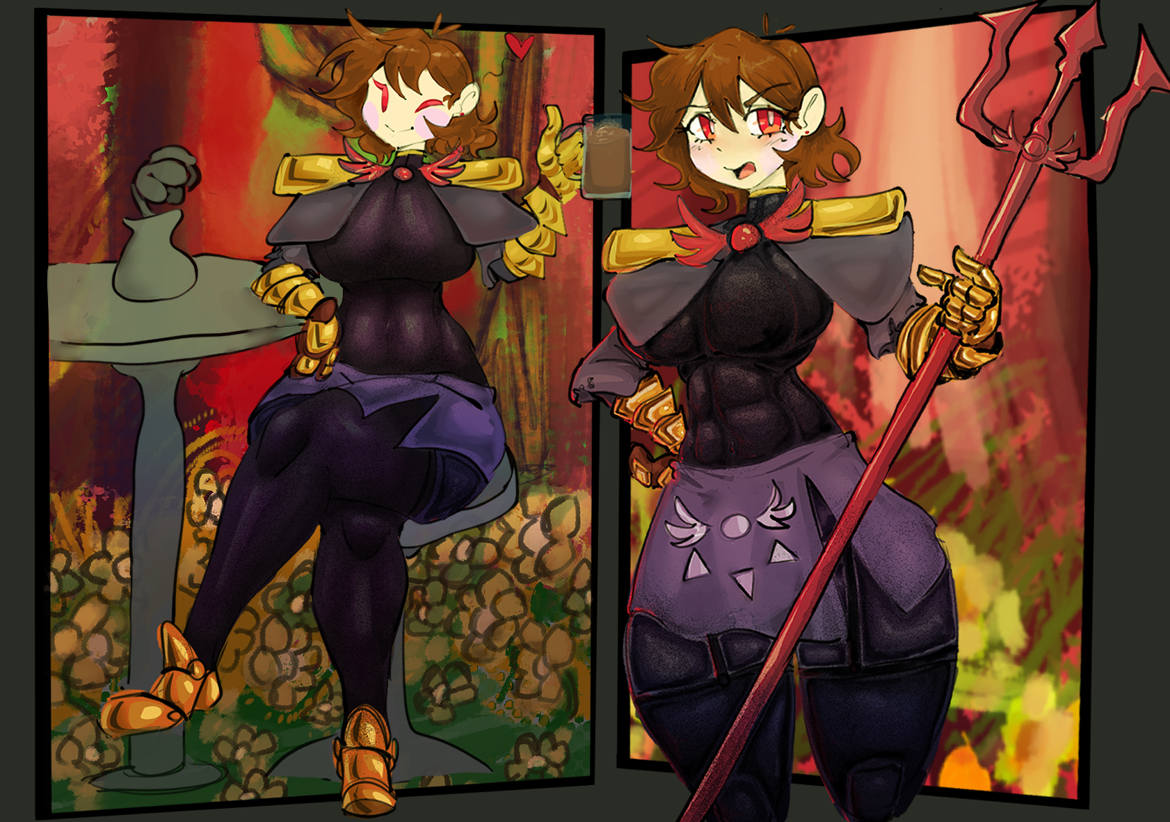 2d, big breasts, blackhaunter, chara, female chara, huge breasts, shiftshift, shiftshift chara, thick thighs, undertale, undertale (series), undertale au