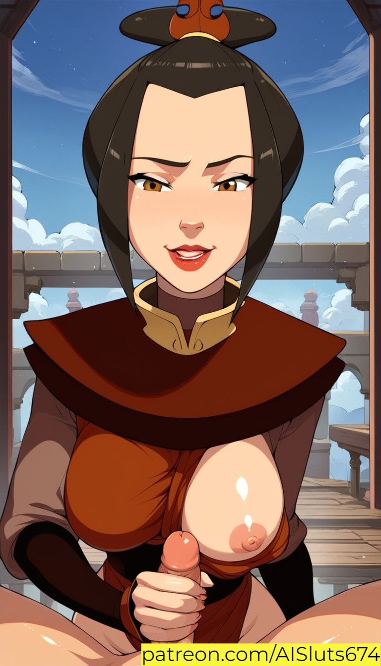 1boy 1girls ai_generated ai_sluts avatar_legends avatar_the_last_airbender azula female fire_nation handjob male one_breast_out straight