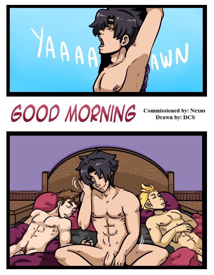 3boys bed bobby_drake broken_source comic comic_page commission commissioner_oc completely_nude completely_nude_male crossover darkchibishadow english_text final_fantasy final_fantasy_viii gay iceman male male_only marvel marvel_comics nexus_(schizoid) nipples self_insert sleeping speech_bubble uncensored x-men yaoi zell_dincht