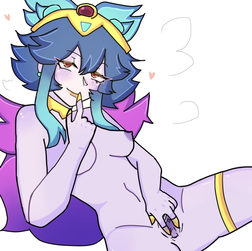 blue hair, brawl stars, lesbian sex, masturbation, melodie (brawl stars), sexy pose, yuri