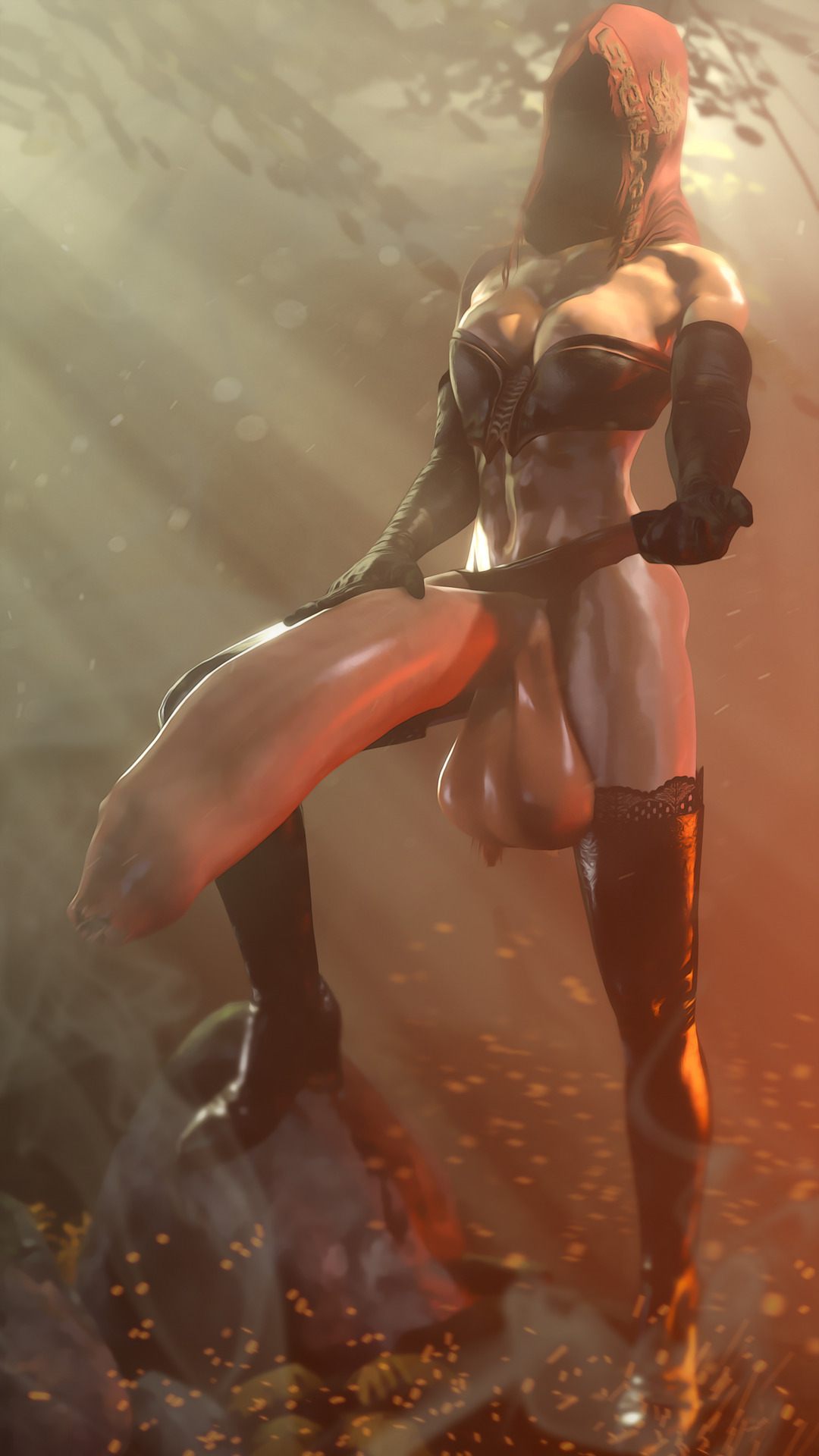 1futa, 3d, balls, breasts, cleavage, dark souls, dark souls 2, desert sorceress, dickgirl, erection, fromsoftware, futa only, futanari, huge cock, intersex, mitrild-sfm, penis, solo, solo futa, source filmmaker, testicles