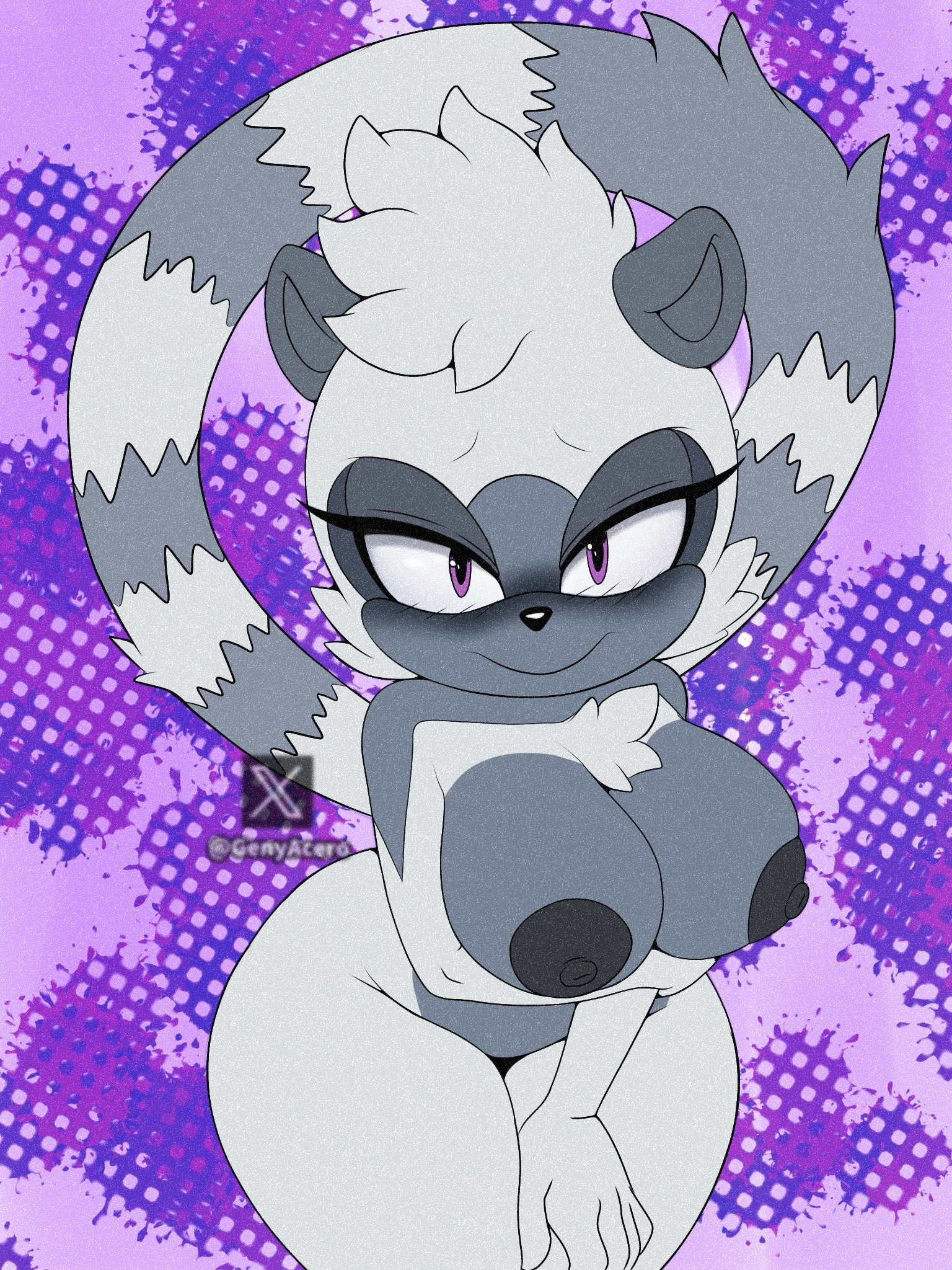 1girls, anthro, anthrofied, female, female only, genyacero, idw publishing, nude, nude female, sega, solo, sonic (series), sonic the hedgehog (comics), sonic the hedgehog (idw), sonic the hedgehog (series), tangle the lemur