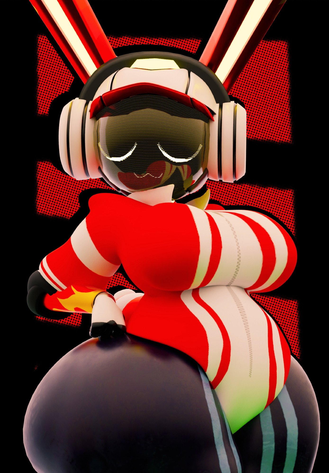 3d, 3d (artwork), 3d model, anaroth, ass, big ass, bunny, bunny girl, hype ass, hyper, palmtreerothic, project turboblast, rabbit, rabbit girl, robot, robot girl, tempo (project turboblast), thick ass, thick thighs