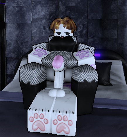 3d, black bodysuit, chastity cage, femboy, fishnets, gay, gay sex, hands on hips, long penis, male, male on bottom, male/male, nirvanafan9, penis, pink chastity cage, riding penis, roblox, roblox avatar, roblox condo, roblox game, roblox studio, robloxian, sissy, small penis, tagme