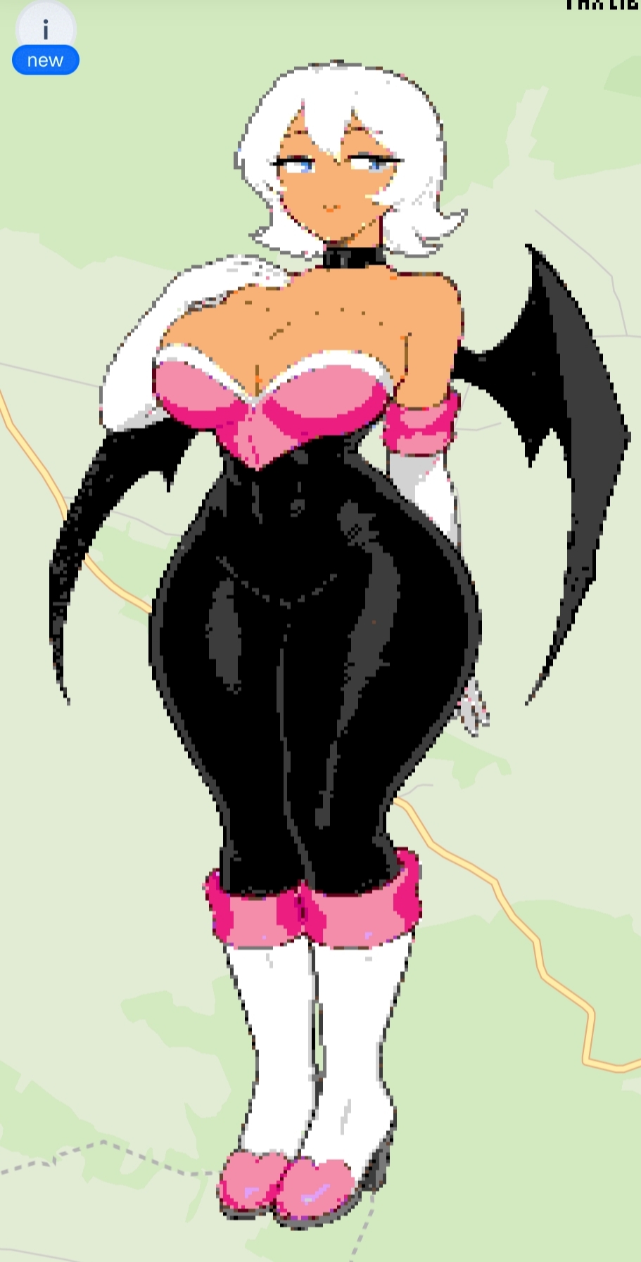1girls, big ass, big breasts, big butt, big hips, bigass, blue eyes, breasts, cleavage, clothed, cute, female, female only, humanized, pixel art, rouge the bat, solo, solo female, solo focus, sonic (series), white hair, wplace, wplace (artwork)