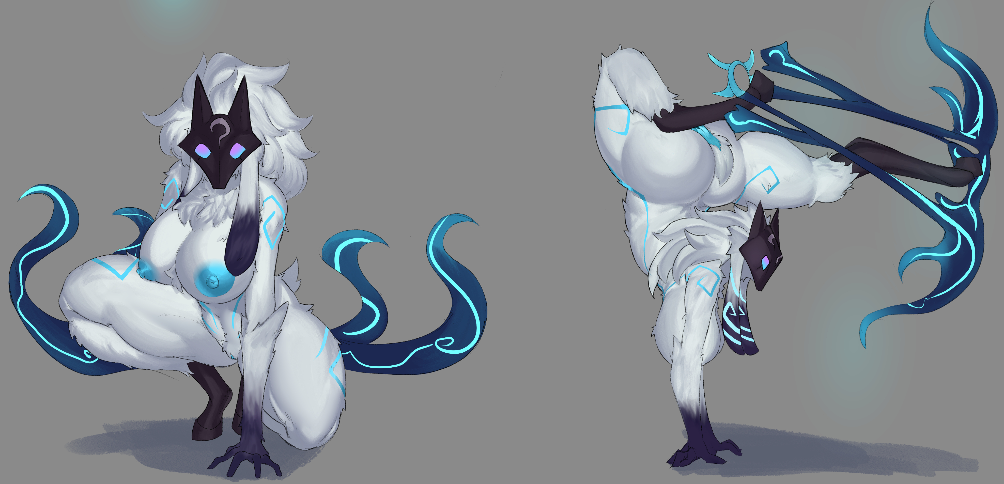 1girls, 2d, aiming weapon, anthro, archer, archery, arrow (projectile), bow (weapon), bow and arrow, caprine, drawing bow, female, female only, foot archery, furry, greeeeen, handstand, hooves, khaio, kindred, lamb, lamb (league of legends), league of legends, mask, masked, masked female, riot games, sfw, solo, solo female