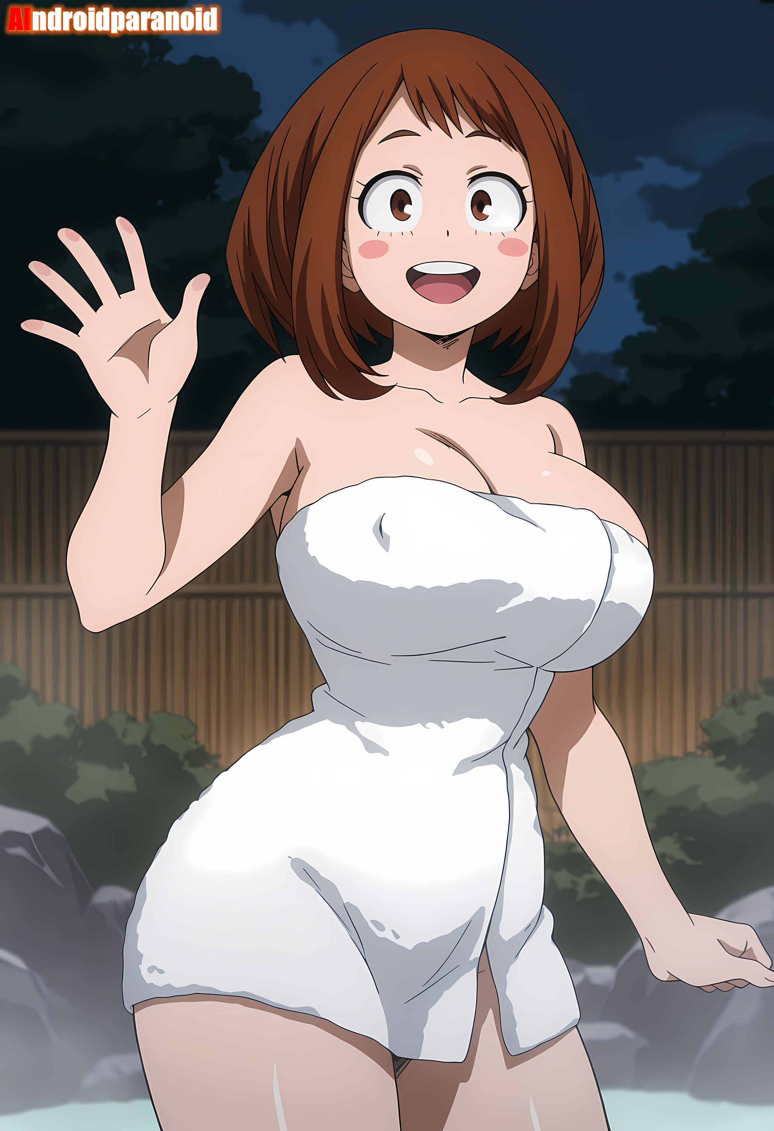 1girls, ai generated, aindroidparanoid, ass, big ass, big breasts, big butt, boku no hero academia, breasts, brown hair, brown-haired female, busty, curvy, cute, fat ass, female, female only, hair, hi res, hips, huge ass, huge breasts, human, large ass, large breasts, legs, my hero academia, narrow waist, ochako uraraka, onsen, slim waist, tagme, thick ass, thick thighs, towel only, uraraka ochako, voluptuous, waist, wide hips