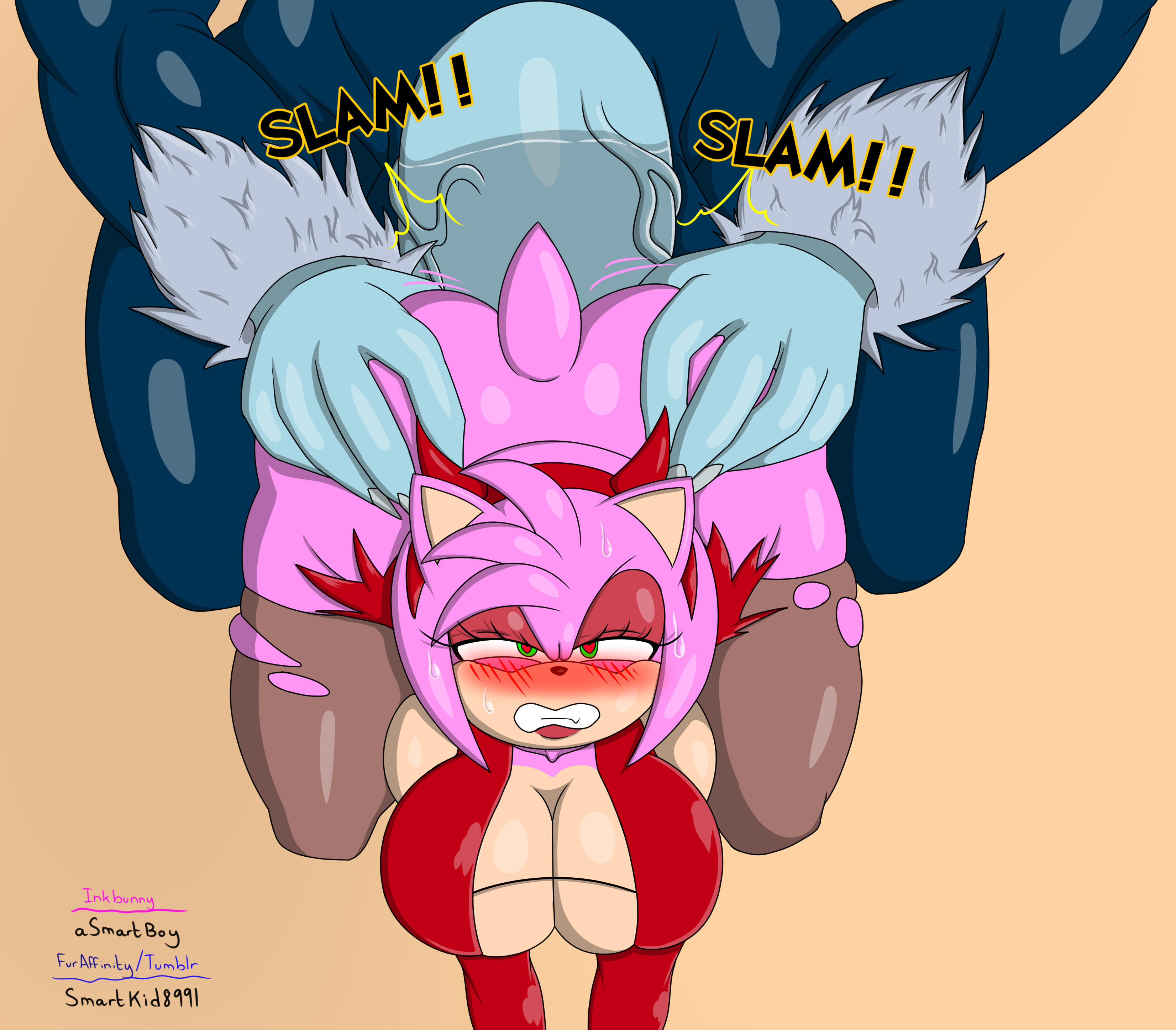 1girls, ambiguous penetration, amy rose, anthro, asmartboy, big breasts, big penis, bimbo, blue fur, blush, breasts, busty, canine, cleavage, clenched teeth, cum ring, demon, demon horns, demoness, devil horns, doggy style, duo, endured face, eyelashes, eyeshadow, female, femsub, from behind, from behind position, full cleavage, fur, halloween, halloween costume, headband, heart, heart-shaped pupils, hedgehog, hip grab, horn, huge breasts, huge cock, hybrid, large breasts, large penis, lipstick, makeup, male, maledom, mammal, monster, monster cock, penetration, penis, pink fur, pink hair, pounding, ripped stockings, sega, sex, short tail, sonic (series), sonic the hedgehog, sonic the hedgehog (series), sonic the werehog, sonic unleashed, stockings, straight, submissive, tail, thick penis, torn legwear, torn stockings, vein, veiny penis, video games, voluptuous, werehog, wolf