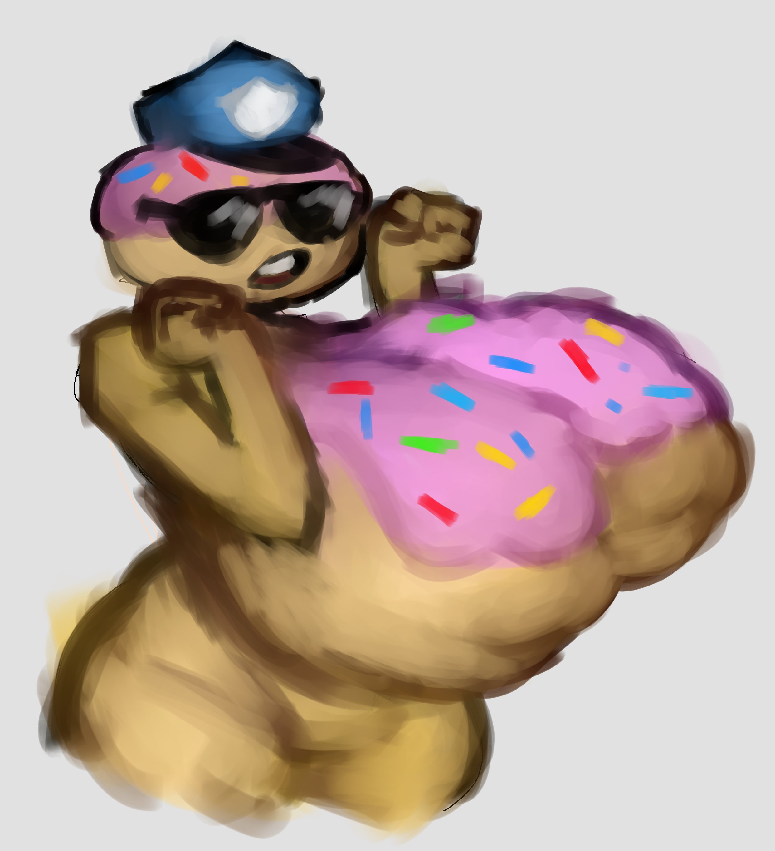 1girls, breasts, constable sprinkle, donut, food creature, fortnite, huge breasts, large breasts, solo, solo female, uufnjini