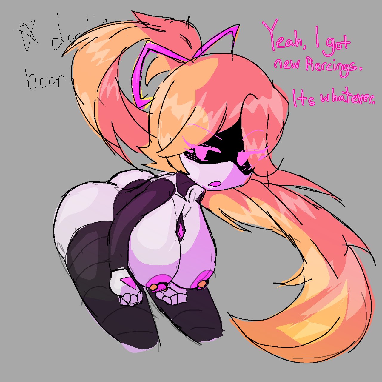 bending over, female, female only, glitch productions, kookieprinzz, lizzy (murder drones), murder drones, nipples, nude, robot, robot girl, white body, worker drone
