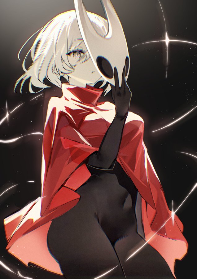 1girls, black bodysuit, bodysuit, female, female only, hollow knight, hollow knight: silksong, hornet (hollow knight), navel line, silksong, solo, twitter, woppu (woppuru)