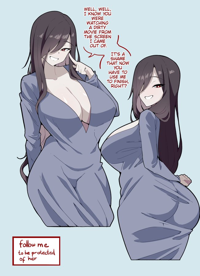 1girls, big ass, big breasts, breasts, busty, cleavage, dat ass, female, female focus, female only, huge ass, huge breasts, kuraido, red eyes, ringu, sadako yamamura, sole female, thick thighs, twitter, voluptuous female, yamamura sadako