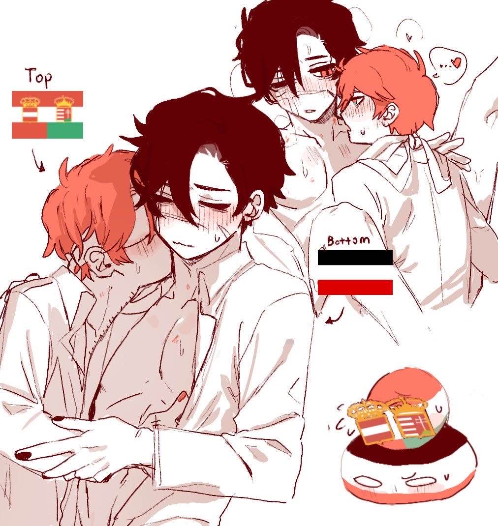 austria-hungary_(countryhumans) bottom countryballs countryhumans gay german_empire_(countryhumans) hetalia unfinished