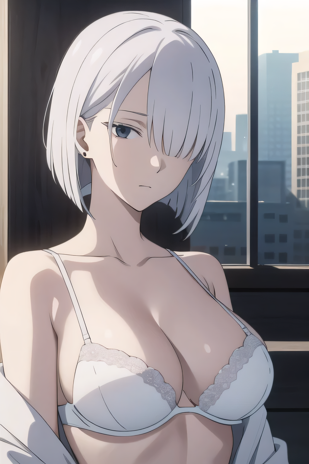 ai_generated breasts female female_only fiona_frost nai_diffusion short_hair solo spy_x_family stable_diffusion tagme white_hair