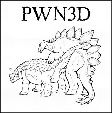 ? ambiguous_gender animal_genitalia ankylosaurian ankylosaurus ass blaquetygriss cloaca cloacal_penetration cloacal_sex confusion dinosaur duo english_text feral looking_back looking_down male monochrome open_mouth penetration penis rear_view scalie sex stegosaurian stegosaurus text