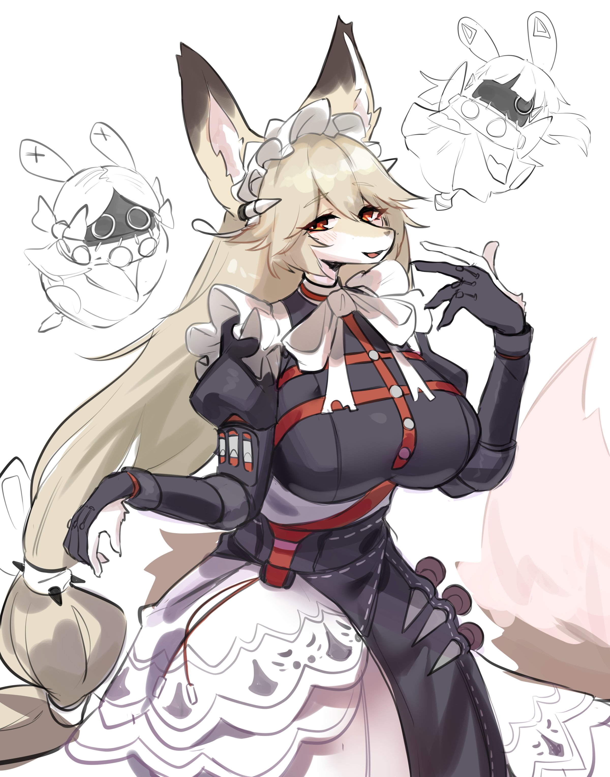 alexandrina sebastiane, big breasts, breasts, dress, female, furry, huge breasts, scribbledmoon, tagme, thick thighs, victoria housekeeping, wide hips, zenless zone zero
