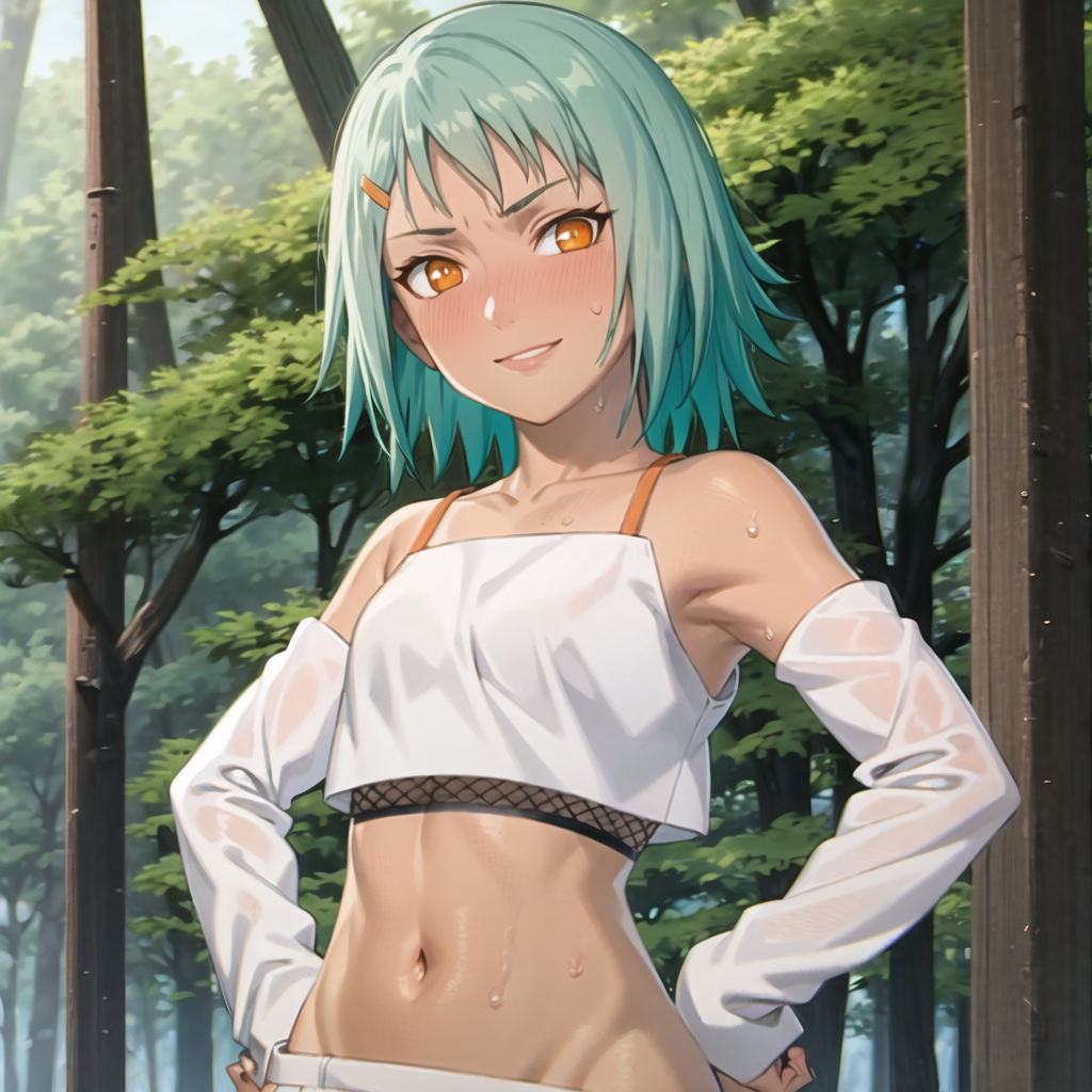 1girls ai_generated female female_only fuu_(naruto) green_hair human katsuprime lazy_tags naruto solo stable_diffusion