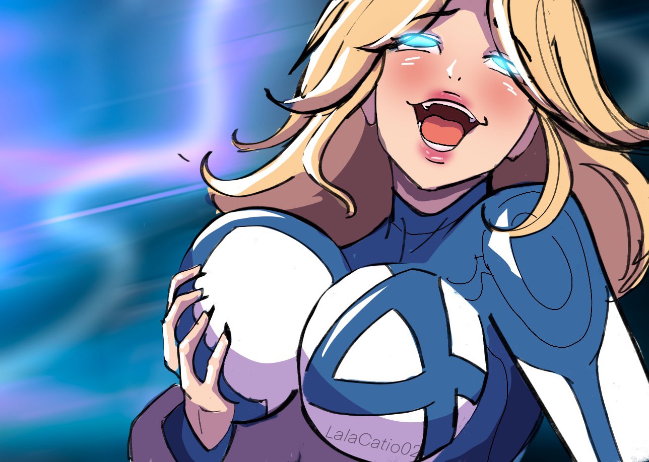 2d, big breasts, blue eyes, breasts, city boy, fantastic four, female, female only, fully clothed, grabbing breasts, grabbing own breast, invisible woman, invisible woman (marvel rivals), lalacatio02, large breasts, marvel, marvel rivals, solo, solo female, sue storm, yumeko grabbing her breast