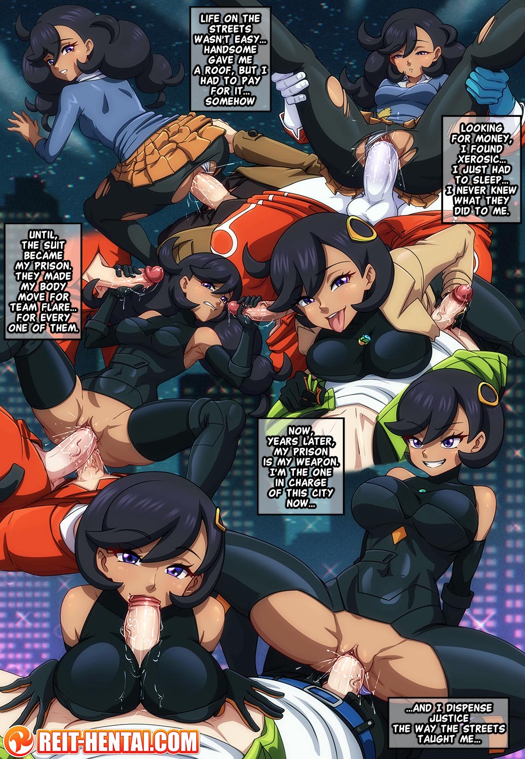 backstory, black gloves, black pantyhose, bodysuit, clothed paizuri, clothed sex, corruption, crotch cutout, crotchless, crotchless clothes, emma (pokemon legends: z-a), emma (pokemon), english commentary, english dialogue, english text, faceless male, fellatio, female, forced, gloved handjob, gloves, hand on penis, handjob, handjob with gloves, holding penis, long hair, looking at viewer, matiere (pokemon legends: z-a), matiere (pokemon xy), matiere (pokemon), multiple poses, paizufella, paizuri, pantyhose, pokemon, pokemon legends: z-a, pokemon trainer, pokemon xy, rape, reit, ripped clothes, ripped clothing, ripped pantyhose, sex, short hair, tagme, team flare, tears, tight clothing, torn clothes, torn clothing, torn pantyhose, touching penis, vaginal penetration, vaginal sex, watermark, xerosic (pokemon), xerosicy (pokemon)