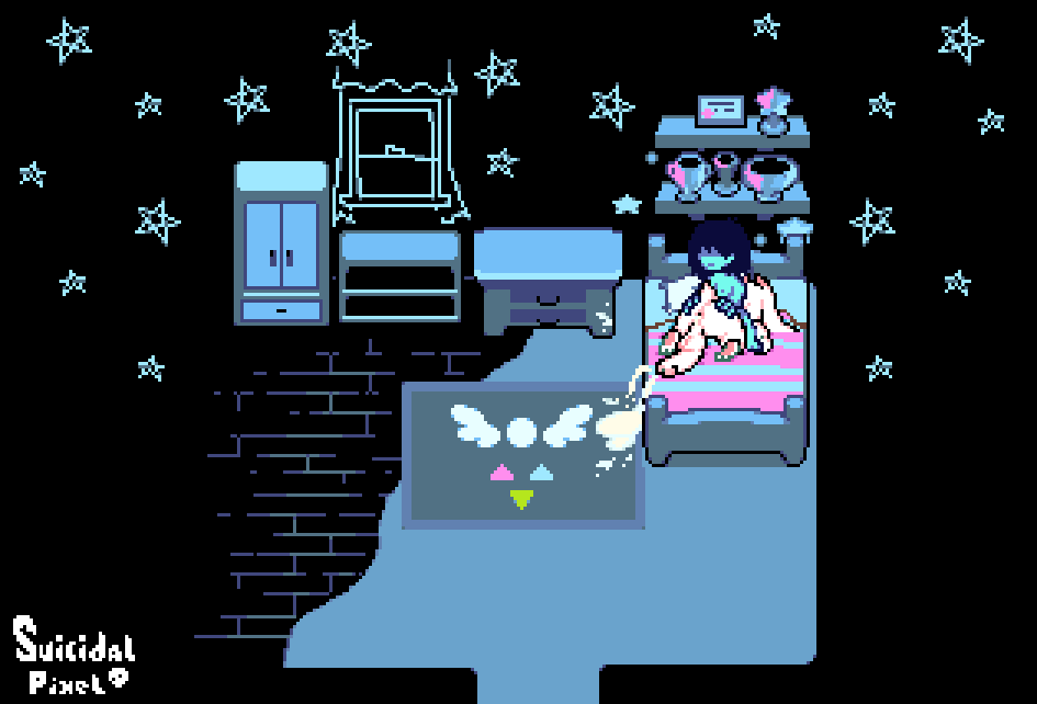 2boys, 2male, accurate art style, after sex, animated, anthro, anus, ass, bed, big penis, boss monster, cum, cum on bed, cum on floor, cumming, deltarune, furry, gay, gay male, gay sex, goat, grab the butt, handsfree ejaculation, hi res, human, human on anthro, kris (dark world form), kris (deltarune), male, pixel animation, pixelated, ralsei, sprite, suicidalpixel, toby fox, twitter link, undertale (series), watermark