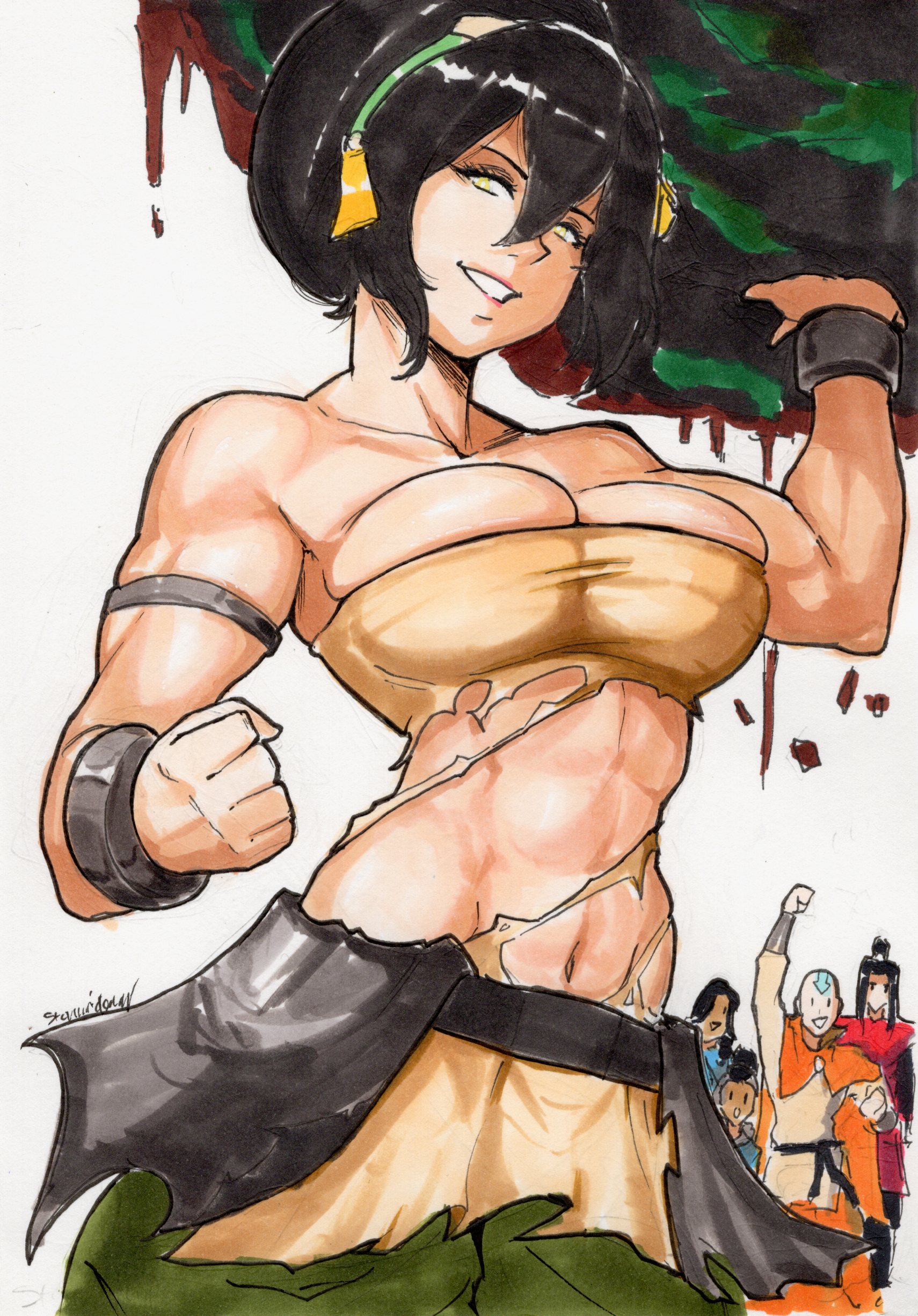 2girls, 3boys, aang, abs, ass, avatar the last airbender, big ass, big boobs, big breasts, big butt, black hair, black hair female, blind, blind female, boobs, breasts, butt, earth bender, earthbender, earthbending, female, female focus, fit, fit female, katara, large ass, large boobs, large breasts, large butt, light skin, light-skinned female, muscle, muscle mommy, muscles, muscular, muscular female, nickelodeon, nicktoons, ruined clothes, ruined clothing, sokka, solo, solo female, solo focus, stormriderqv, the legend of aang, toned, toned female, toph bei fong, torn clothes, torn clothing, zuko