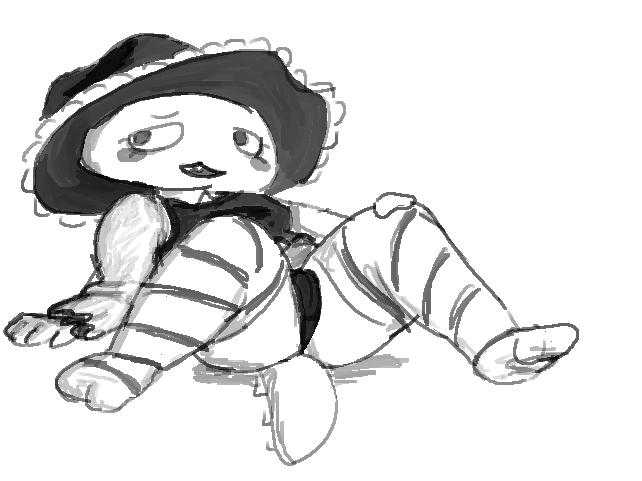 animate inanimate, blushcrunch studio, camel toe, clothing, dandy's world, dinosaur tail, feet, female, footwear, hat, headgear, headwear, legwear, sharp teeth, shell, shelly (dandy's world), sketch, socks, solo, stockings, teeth, toon (dandy's world), violet caster shelly, warprat, witch costume, witch hat
