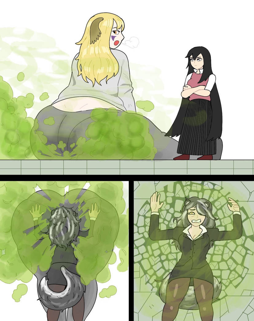 2d, 2d (artwork), 3girls, anthro, anthro sub, arms crossed, ass, ass bigger than head, ass cleavage, ass crack, ass focus, ass visible through clothes, big ass, big hips, big thighs, bigger female, black and white fur, black and white hair, black skirt, black suit, blonde hair, booty, booty focus, breasts, breasts squeezed together, broken female, brown pantyhose, bushy hair, bushy tail, business attire, business suit, business woman, butt crack, chubby, chubby ass, chubby female, clothed, clothed female, cracked ground, cracks, crows feet, crush, crushed, crushed by ass, crushing, deadly fart, deviantart, deviantart link, disgusted, disgusted look, dog ears, exhaling, facefart, facefarting, facesitting, facesitting through clothes, fart, fart attack, fart cloud, fart everywhere, fart fetish, fart torture, farting, farting in face, farting in mouth, farting on another, farting on face, farts, fat, fat ass, fat female, female, female focus, femdom, femsub, frowning, furry, furry female, gas, gassy, gassy ass, gassy female, giant, giant ass, giant female, giantess, gilf, green fart, green gas, grey clothing, grey sweatpants, gritting teeth, hag, hips, hips wider than shoulders, human dominating, human dominating anthro, human on anthro, humandom, japanese female, larger female, light skin, light-skinned female, long hair, long skirt, milf, mommy, mommy kink, o mouth, old hag, older female, older sub, orange eyes, panties, panties visible through clothing, pantyhose, pavement, pink eyes, poison gas, punishment, purple markings, sadism, sadistic, sadistic girl, school uniform, schoolgirl, short hair, shorter female, sitting on person, skunk, skunk ears, skunk girl, skunk stripe, skunk tail, small breasts, smaller female, smell, smelly, smelly ass, smelly farts, smothering, smothering ass, sniffing, sniffing ass, stink, stink fumes, stink lines, stinkface, stinky, stinky ass, stinky fart, suffering, suffocate, suffocating, suffocation, sweatpants, tahaut, thick, thick ass, thick hips, thick thighs, thighs, thighs bigger than head, toxic gas, visible breath, visible panties, white background, white female, wrinkles, yellow eyes, yellow hair, yoga pants, younger dom, younger dom older sub, younger female