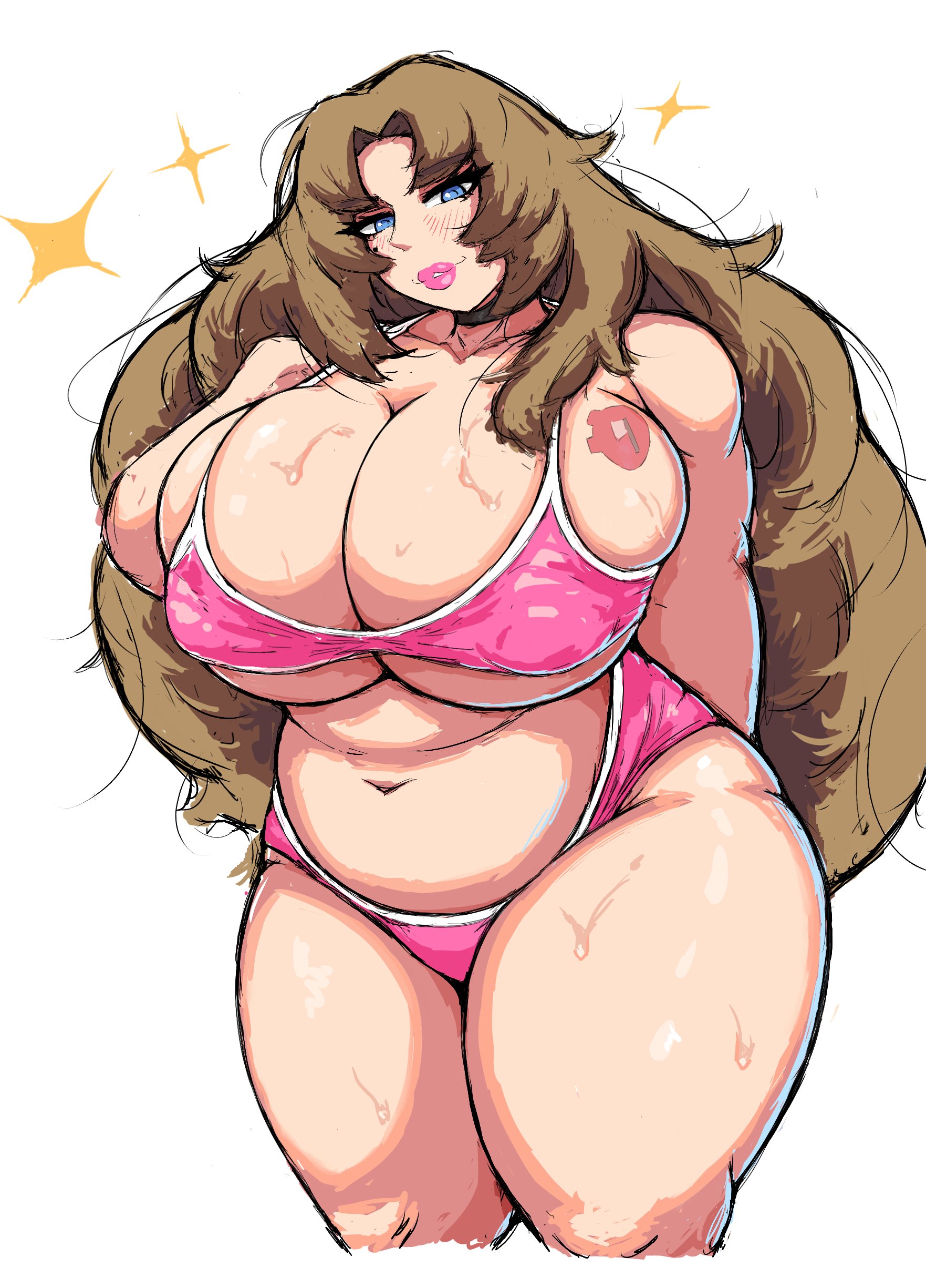 1girls, breasts, chubby, chubby female, cleavage, fat, fat female, female, female only, gigantic breasts, huge breasts, human, limbus company, littleteze, massive breasts, project moon, rodion (limbus company), skimpy, solo, solo female