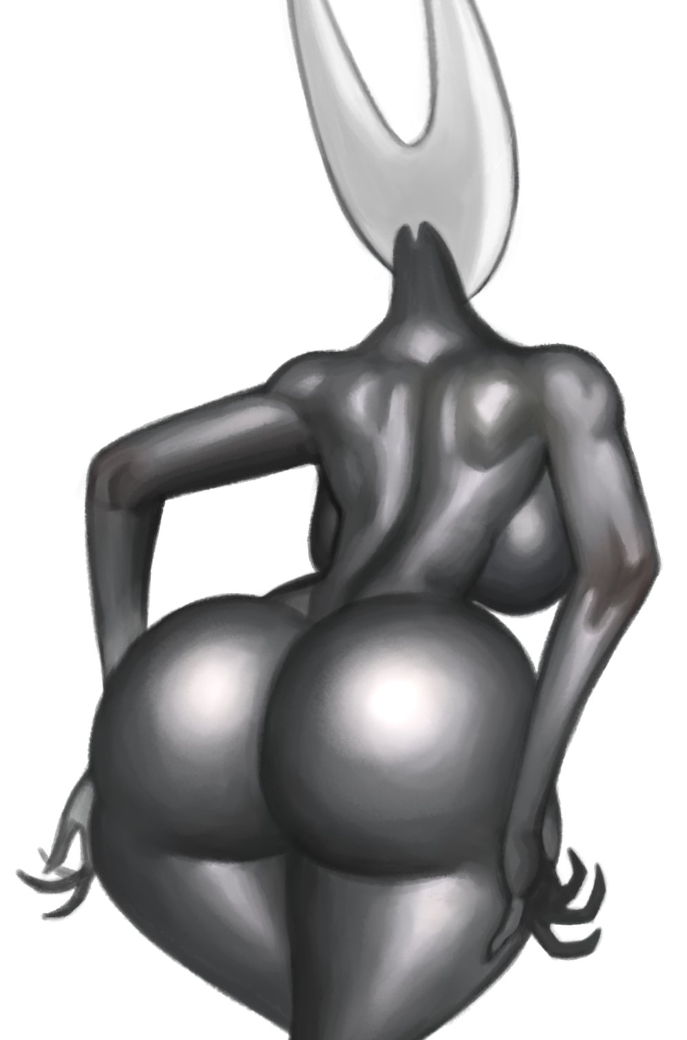 1girls, ass, back, back view, backboob, big ass, big breasts, breasts, completely nude, completely nude female, female, female only, hollow knight, hollow knight: silksong, hornet (hollow knight), huge ass, kelvin hiu, naked, naked female, nude, nude female, silksong, solo, solo female, thick thighs, thighs