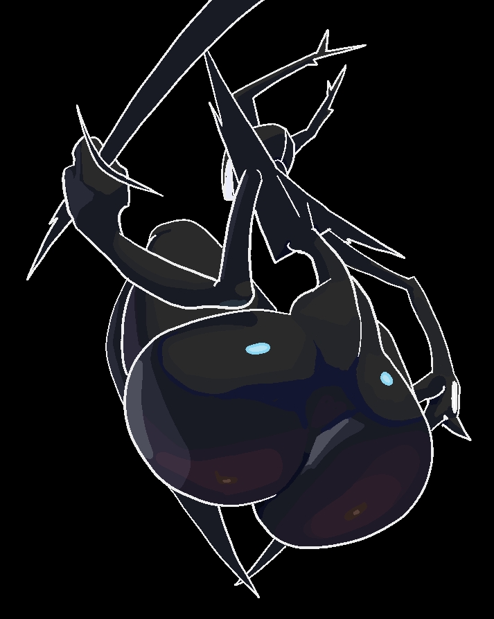 1girls 2025 2d 2d_(artwork) alternate_body_type ass ass big_ass big_butt black_background black_body conadolpomp deltarune female female_only solo solo_female the_roaring_knight undertale_(series)
