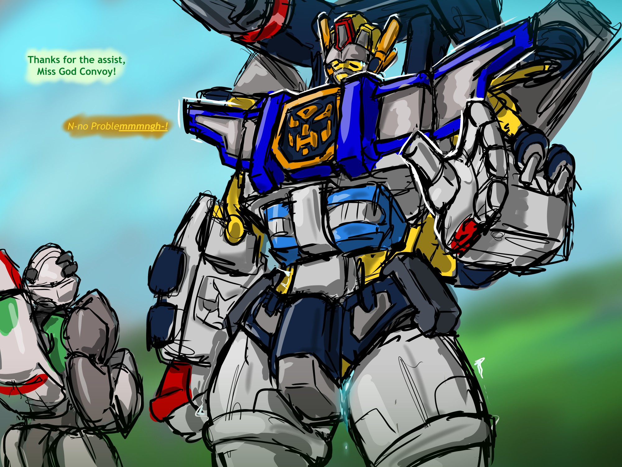 1girls, combiner, dubious consent, female, fusion, genderswap, giantess, honooafterdark, in public, leaking, leaking cum, leaking precum, leaking pussy, omega prime, optimus prime, part 1, part of a series, part of a set, public, public sex, public use, pussy, rule 63, sneaky, sneaky sex, splendid convoy, stealth sex, transformers, transformers robots in disguise (2001), ultra magnus