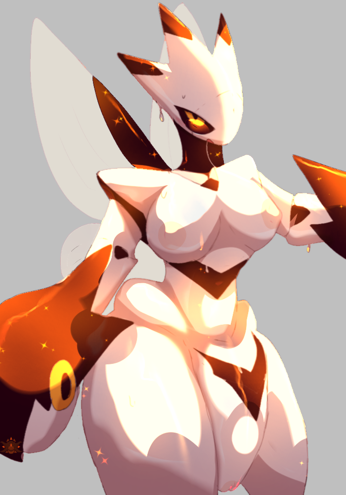 breasts breasts bug_butt bug_girl furry_female pokémon_(species) pokemon pokemon pokemon_(species) pussy scizor scorpion_claw thick_hips white_body