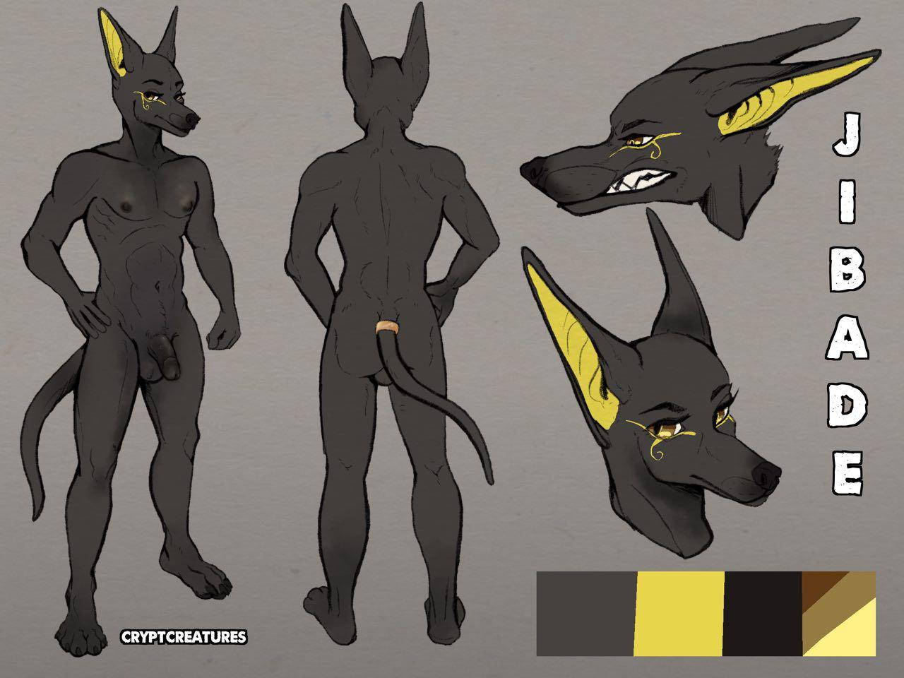 anubian_jackal backsack balls canine deerstail jackal jibade_(character) male male_only mammal model_sheet nipples penis solo