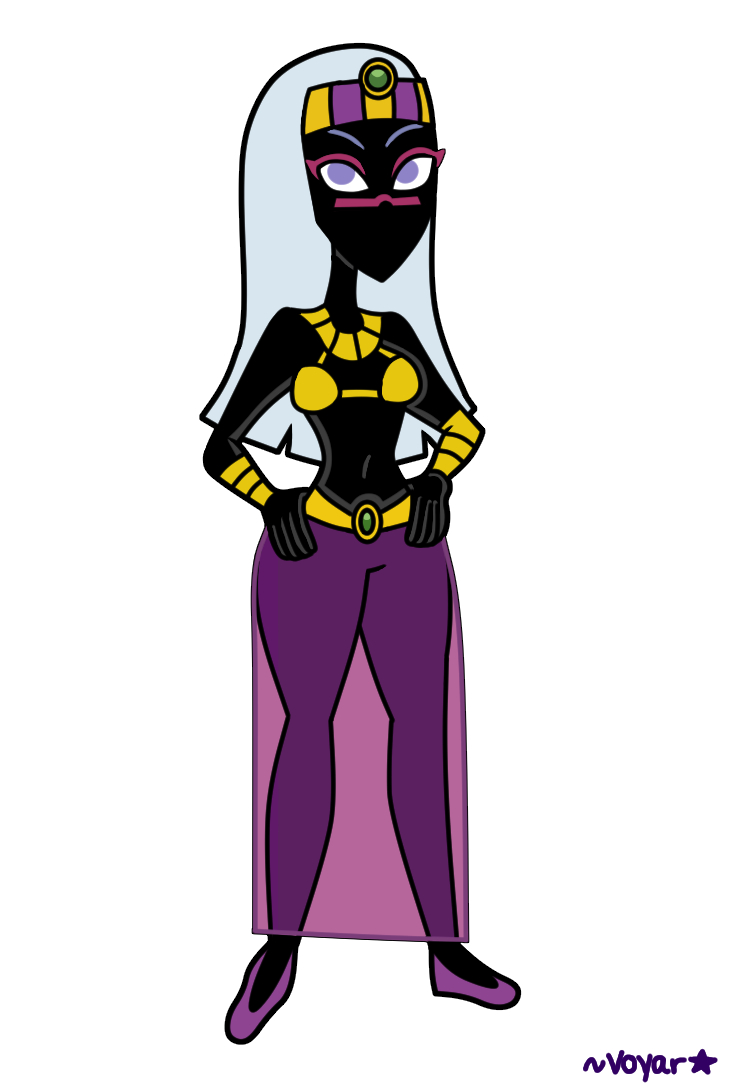 1girls alien alien_girl alien_humanoid armbands artist_name black_body crown duck_dodgers facial_mark female female_only fully_clothed gold_bikini_top humanoid jewelry looney_tunes martian martian_(duck_dodgers) necklace no_visible_genitalia purple_eyebrows purple_eyes purple_shoes purple_skirt queen_tyr'ahnee solo univoyar warner_brothers white_background white_hair