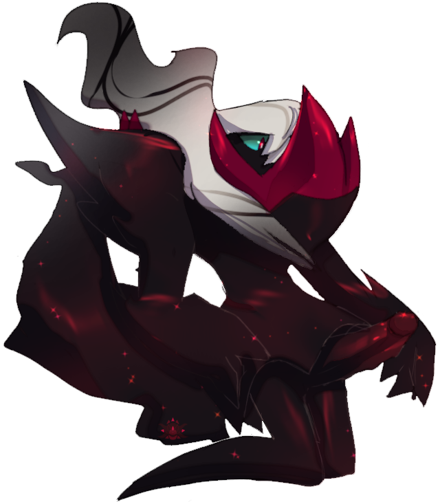 big_penis black_body darkrai green_eyes penis pokémon_(species) pokemon pokemon_(species) red_claws white_hair