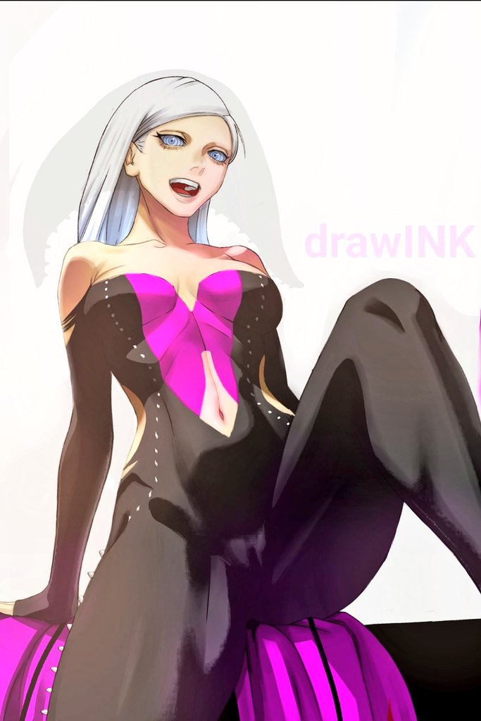 bare_shoulders black_bodysuit boruto:_two_blue_vortex clevage crotch kazamatsuri_moegi leather_outfit matsuri_(boruto) naruto rinnegan white_hair