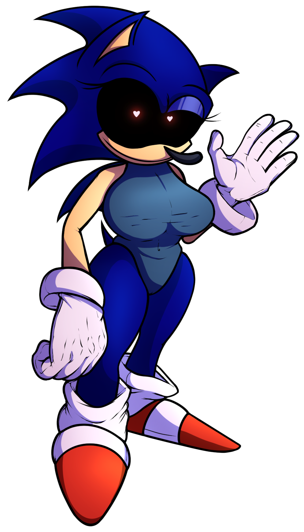 black_eyes blue_fur boobas breasts fnf fnf_mods friday_night_funkin friday_night_funkin_mod gloves greeting grimbooba heart-shaped_pupils rule_63 smilern sonic.exe sonic_(series) sonic_the_hedgehog sonic_the_hedgehog_(series) sonique_the_hedgehog thick_thighs vs_grimbooba