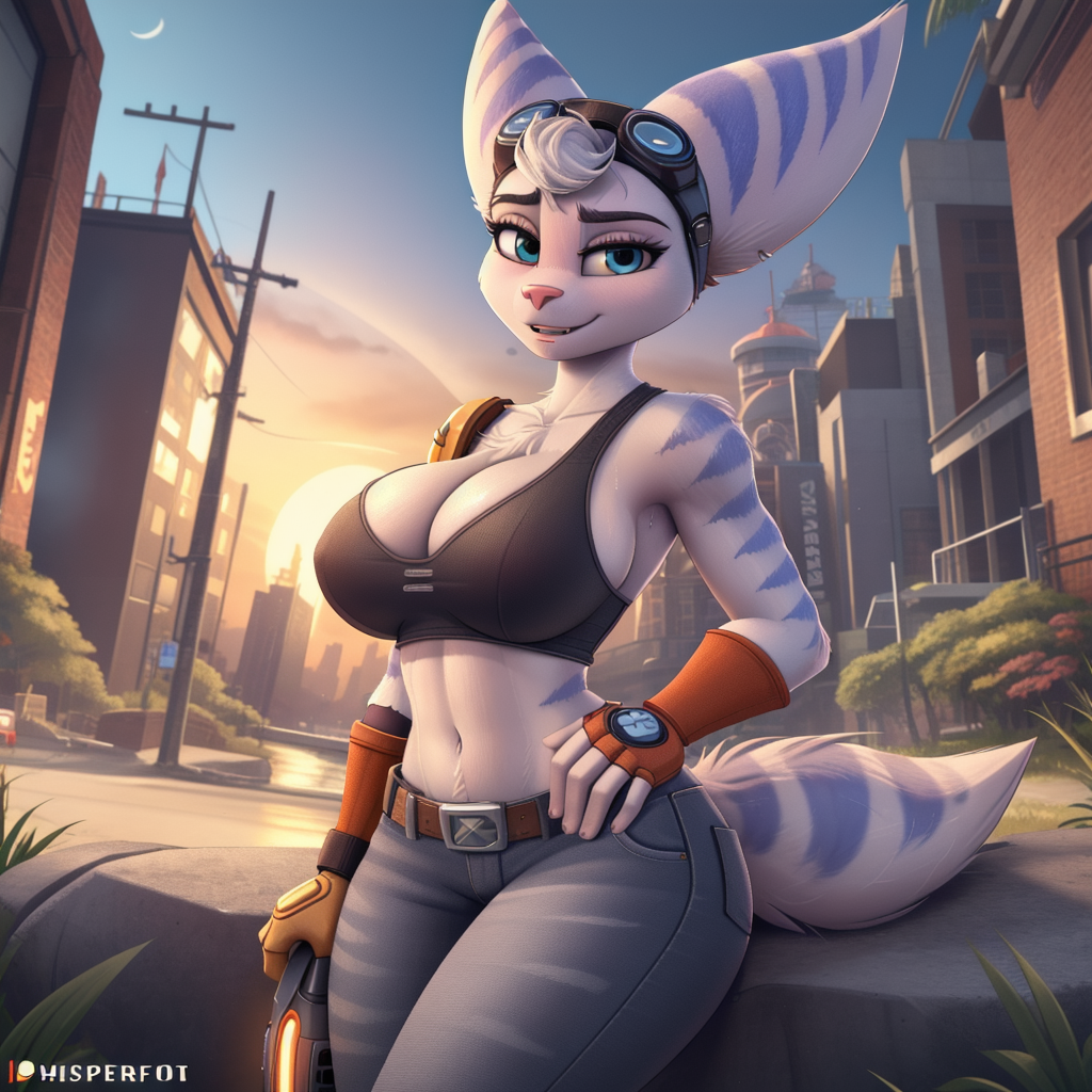 ai_generated anthro big big_breasts female furry insomniac_games lombax_(ratchet_and_clank) ratchet_and_clank rivet_(ratchet_and_clank)