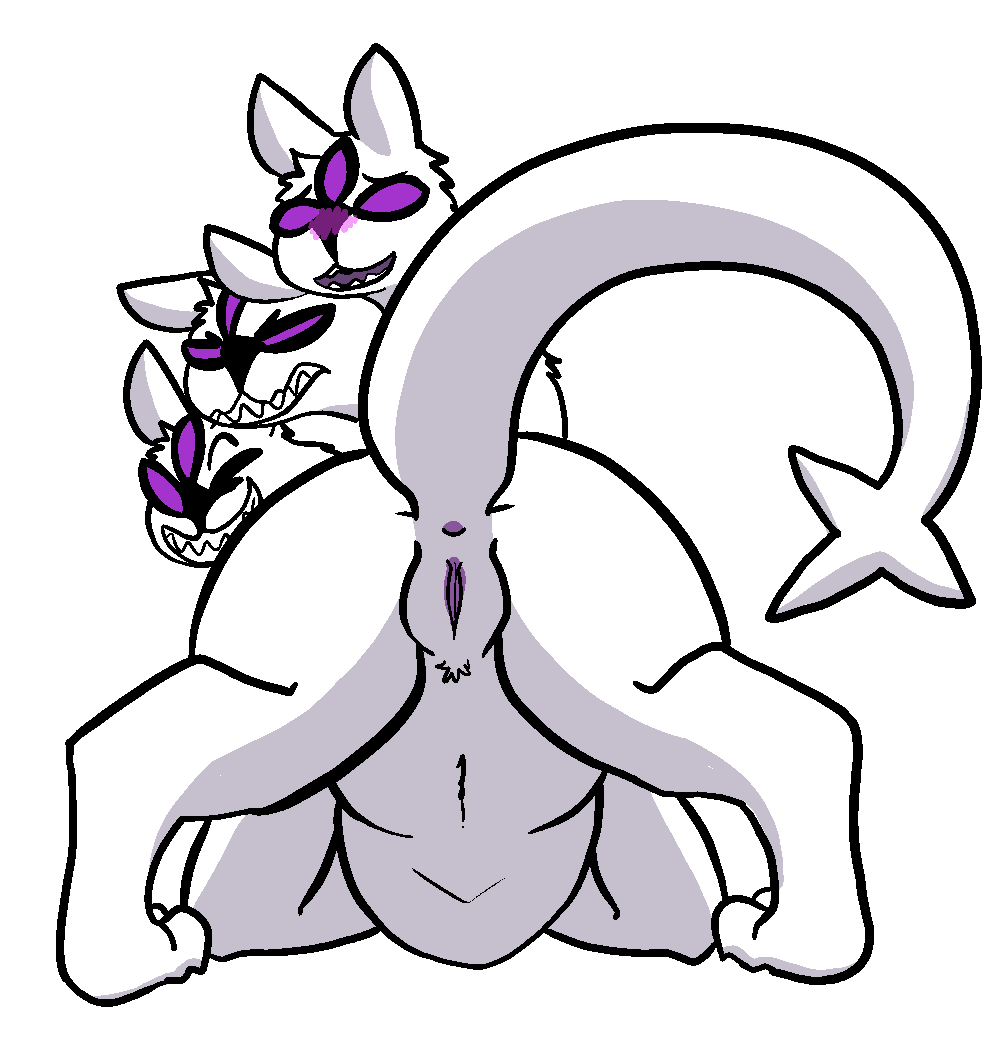 2018 alpha_channel angry anus ass blush canine clover_(deltarune) deltarune feral fur mammal monster one_eye_closed open_mouth presenting presenting_hindquarters pubes purple_eyes pussy quadruped sharp_teeth simple_background teeth transparent_background trout_(artist) white_fur wink