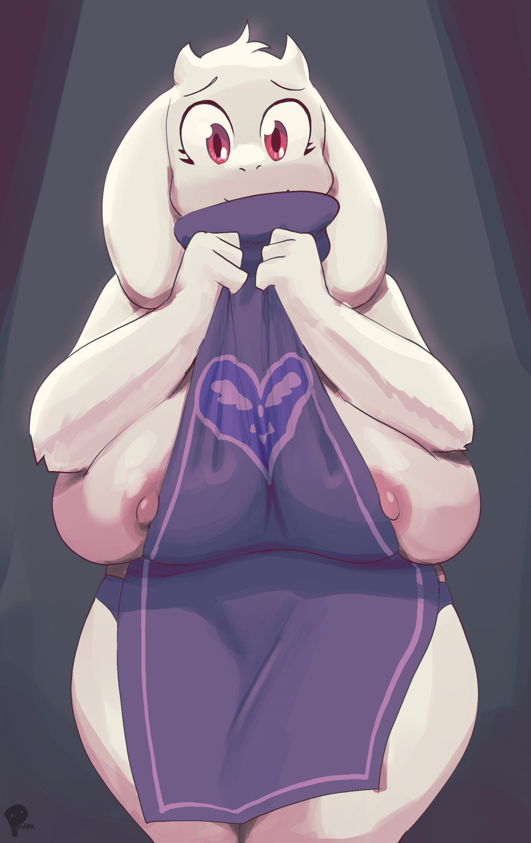 1girls, 2d, anthro, anthro female, anthro only, areolae, breasts, caprine, female, female only, furry, furry female, furry only, gigantic breasts, huge breasts, humanoid, humanoid female, looking at viewer, nipple slip, nipples, peculiart, sagging breasts, solo, toriel, undertale, undertale (series)