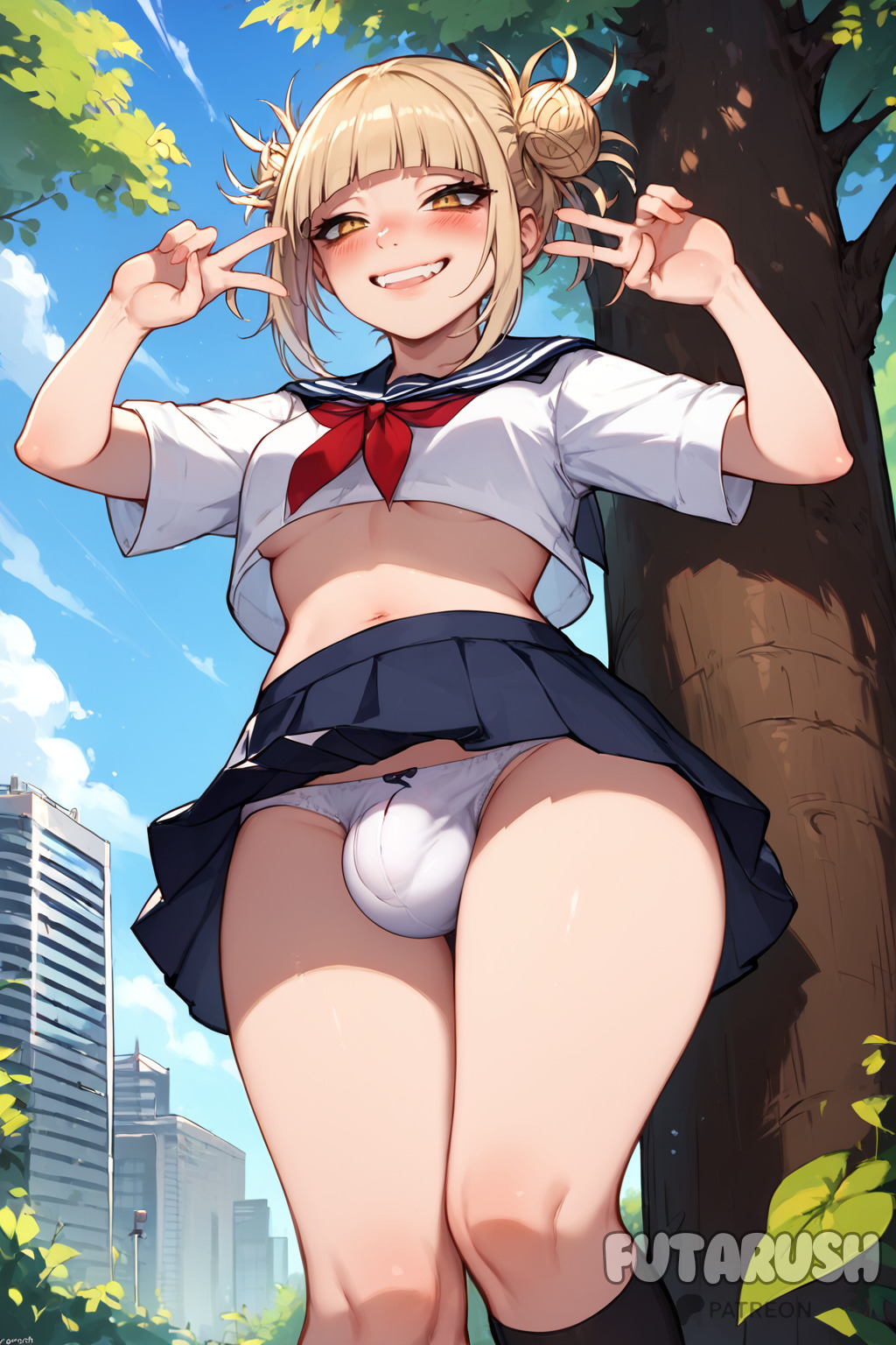 1futa 1shemale ai_generated artist_name big_bulge big_penis boku_no_hero_academia breasts bulge cock commission dick dickgirl erect_penis erected_penis erection from_below futa_balls futa_only futa_sans_pussy futanari futarush himiko_toga huge_bulge large_cock large_penis my_hero_academia naked naked_futa naked_futanari nsfw nude_futa nude_futanari panties patreon patreon_username penis school_uniform schoolgirl shemale skirt solo solo_futa sultryspark toga_himiko video_game video_games white_panties