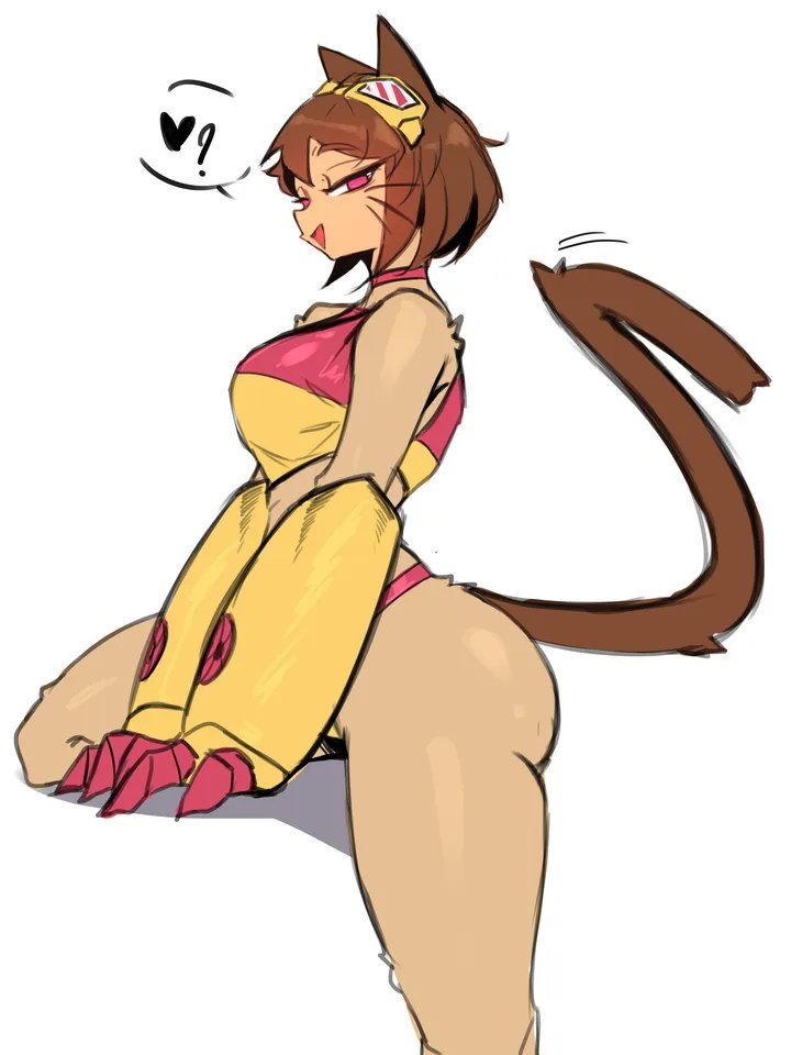 1girls, animal ears, cat ears, cat tail, catgirl, gameoverse, glitch productions, kemonomimi, kit (gameoverse), phatie (artist), qdphatie, solo, tagme, thick thighs
